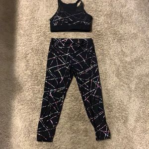 Zyia active black abstract print leggings 12